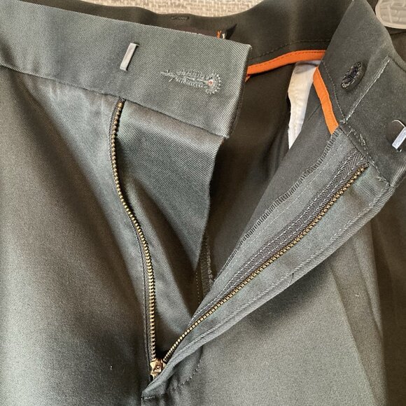 Dockers D3 Mens Olive Green Pants Pleated Front 40 X 30 (Meas 40X 27.5). - Picture 5 of 8